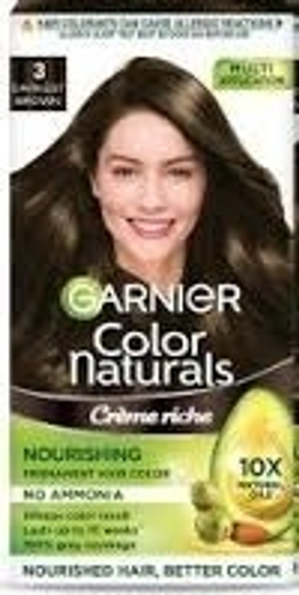 Garnier Color Naturals Darkest Brown 3 - 70ml+60g