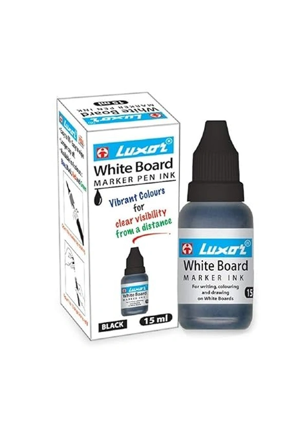 Luxor white board marker ink 15m -black | Royal Stationers Best Quality Guarantee