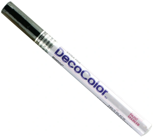 Uchida 300-C-1 Marvy Deco Color Broad Point Paint Marker, Black PAK OF -12 | Royal Stationers Best Quality Guarantee