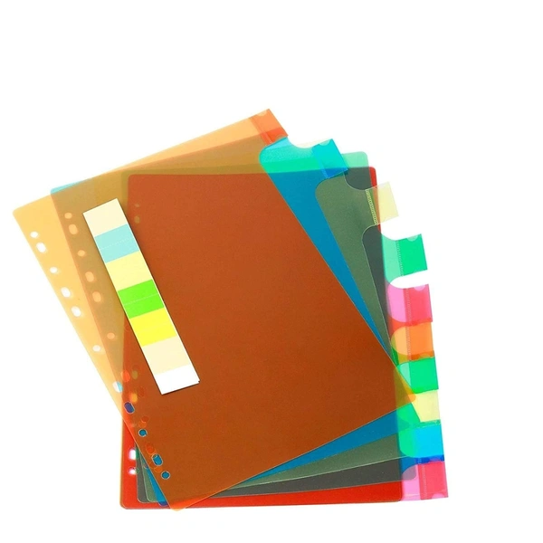 plastic Separators A4 Binder Index Divider (10 Insertable tab Sheets) | Royal Stationers Best Quality Guarantee