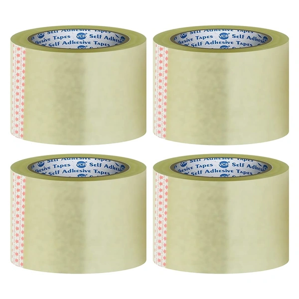 Transparent Cello Tape - 65 Meters in Length - 72mm / 3" Width - 4 Rolls Per Pack | Royal Stationers Best Quality Guarantee