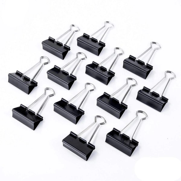 51 mm, 2 inch Paper Binder Clip Clamp for Office, Home, School, Institutions (Capacity 240 Pages) - Pack of 12 Clips | Royal Stationers Best Quality Guarantee