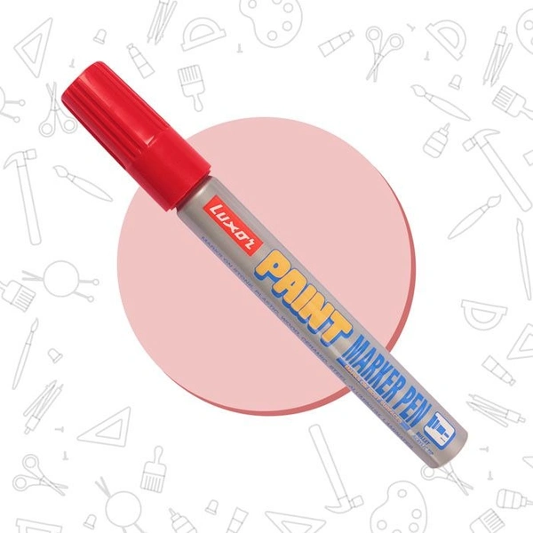 Luxor red Paint Marker With Extra Tip Free Pak Of-10 | Royal Stationers Best Quality Guarantee