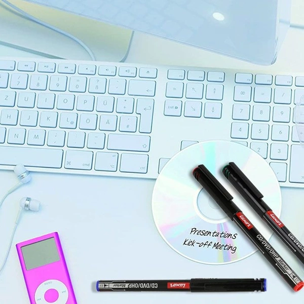 Luxor Cd/Dvd/Ohp Marker - green - Box Of 10 | Royal Stationers Best Quality Guarantee