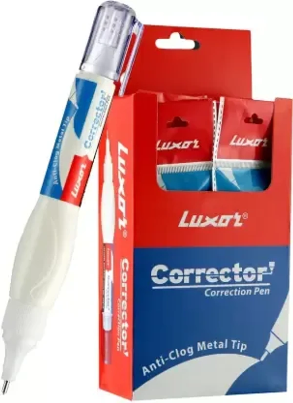 LUXOR Correction Pen (Set of 10, White) | Royal Stationers Best Quality Guarantee