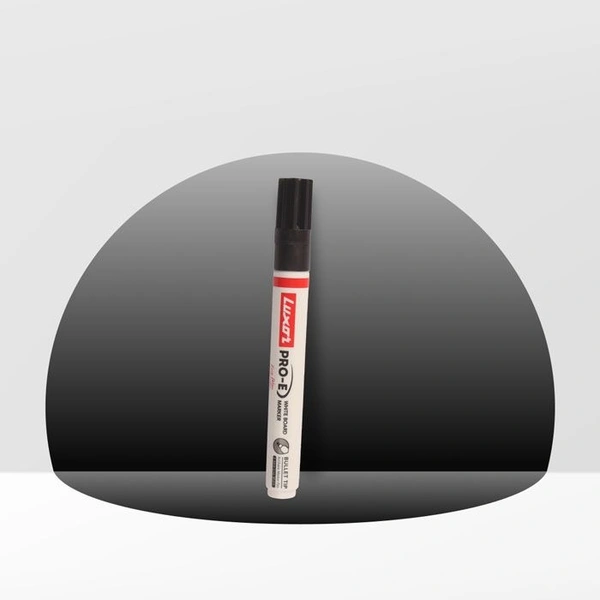 Luxor Refillable White Board Marker with extra replacement tip free - black - Box Of 10 | Royal Stationers Best Quality Guarantee