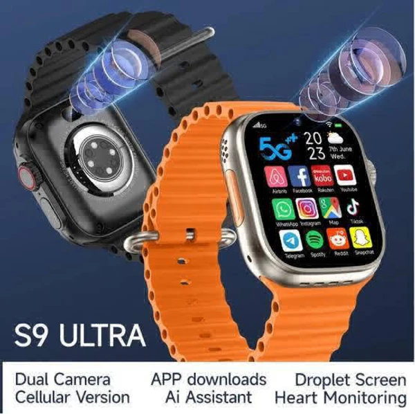 *S9 Ultra Android Dual Camera Smart Watch 4G Sim