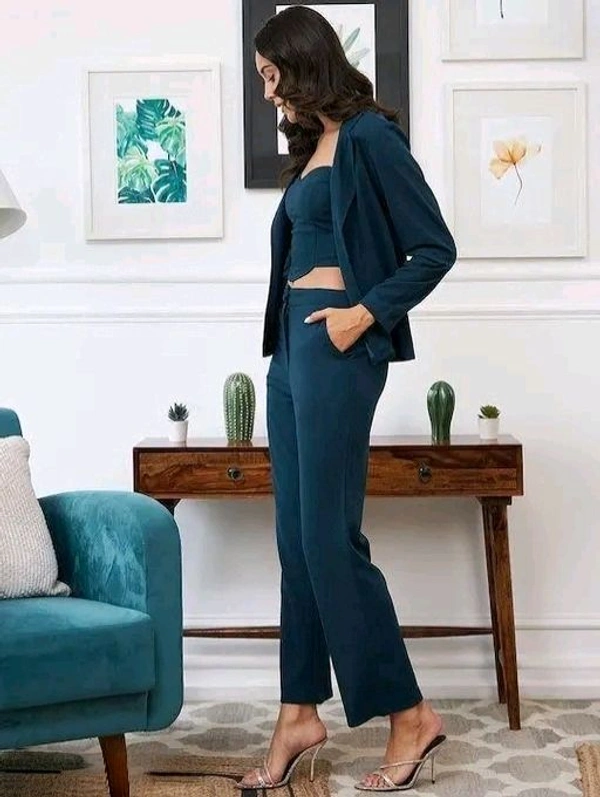 Women Latest 3 Piece Suit Lycra Trending  - S