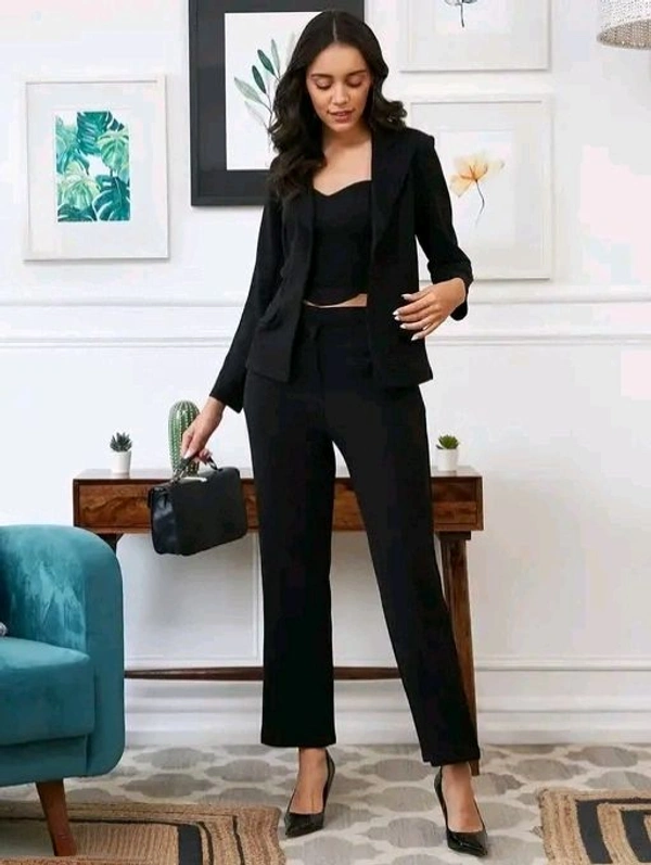 Women Latest 3 Piece Suit Lycra Trending  - S