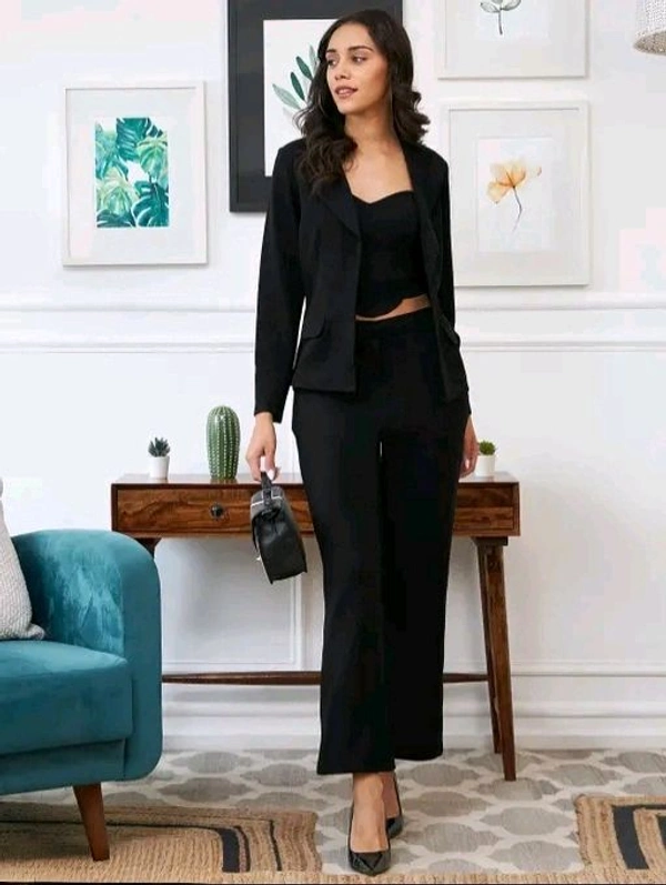 Women Latest 3 Piece Suit Lycra Trending  - S