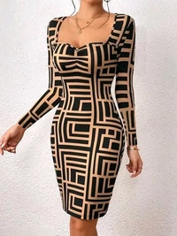 Classic Glamorous Women Dress slim Fit - M