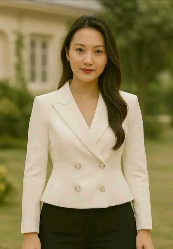 Womens Blazer | Double Breasted Slim Fit| Premium Fabric - L