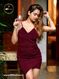 New Luxury Party Dress | Gliter Wrap Bodycon Premium Dress - XS