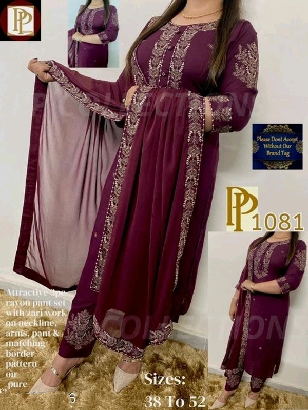 Beautiful Embroidered Kurta With Awesome Pant And Dupatta1 - M