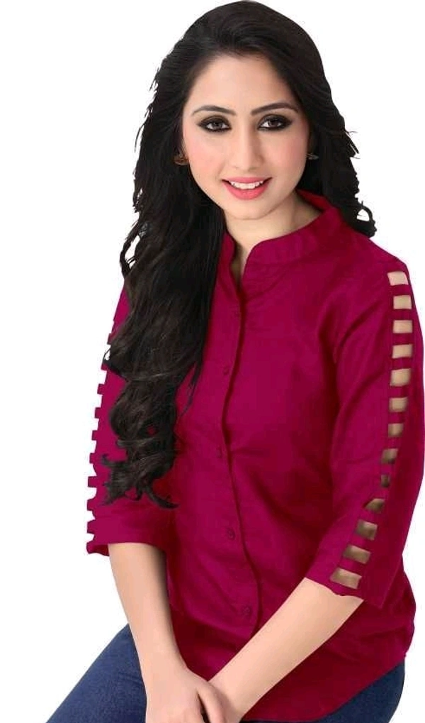 Casual Royal Side Cut Solid Women Top24 - L