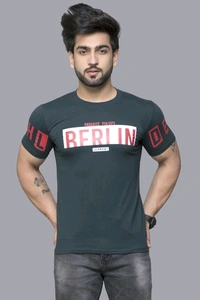 Cotton Round Neck Half Sleeve T-shirt For Men 3 - L