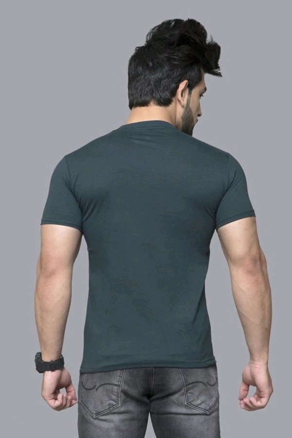Cotton Round Neck Half Sleeve T-shirt For Men 3 - L