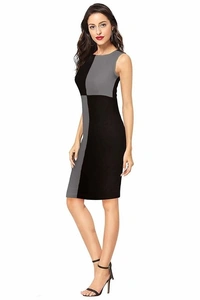 Grey & Black Cross Off Shoulder One Piece - M