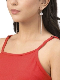 Lycra Solid Red Western Dress - M