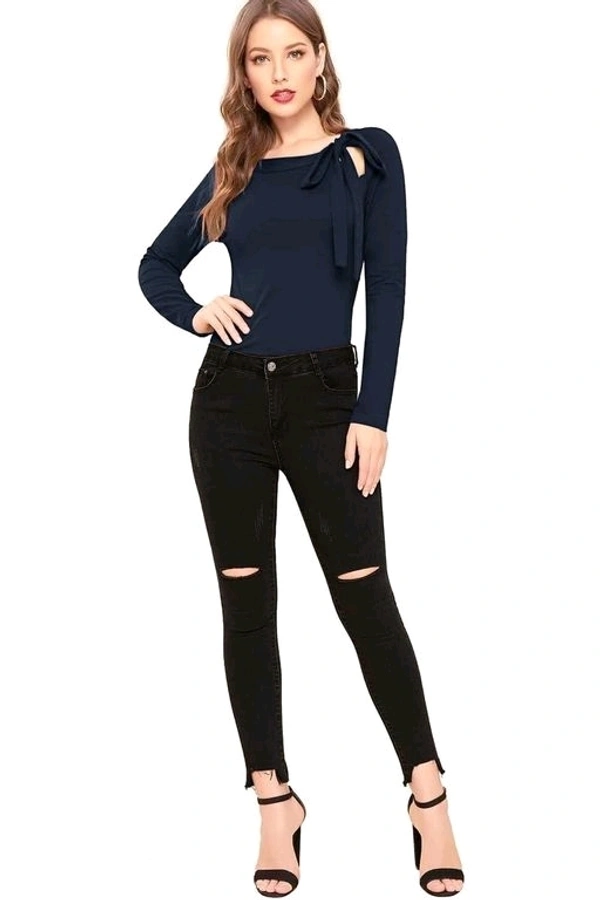 Stylish Casual Sleeveless Solid Women Top 2 - L