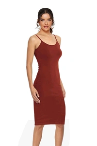 The Heart Of Fashion Party Wear Bodycon Square Neck Midi Dress(One Piece)41 - L
