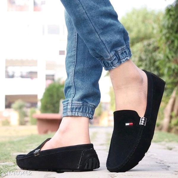 ( Tommy Hilfiger ) Stylish Men's Black Colour Loafers - 9