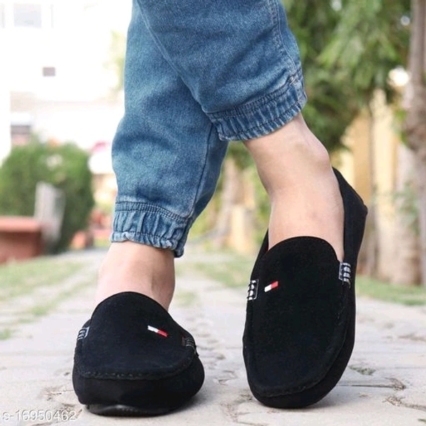 ( Tommy Hilfiger ) Stylish Men's Black Colour Loafers - 9