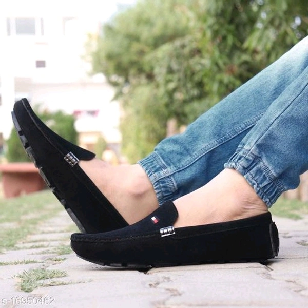 ( Tommy Hilfiger ) Stylish Men's Black Colour Loafers - 9