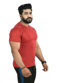 Trendy Men's Round Neck Half Sleeve Gym Tshirt11 - L