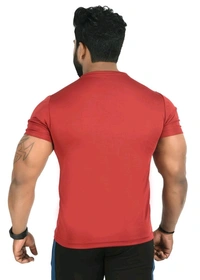 Trendy Men's Round Neck Half Sleeve Gym Tshirt11 - L