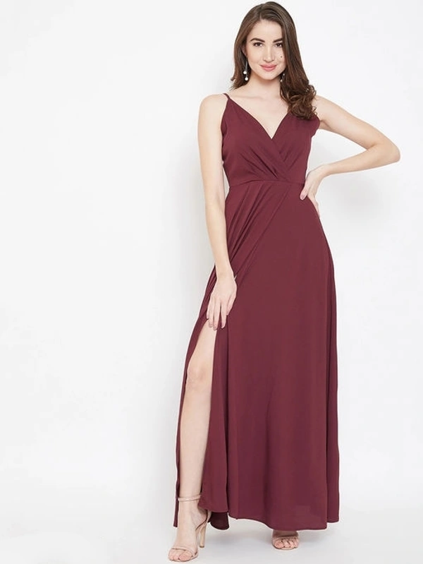 U&F Poly V-neck Party Dress45 - L