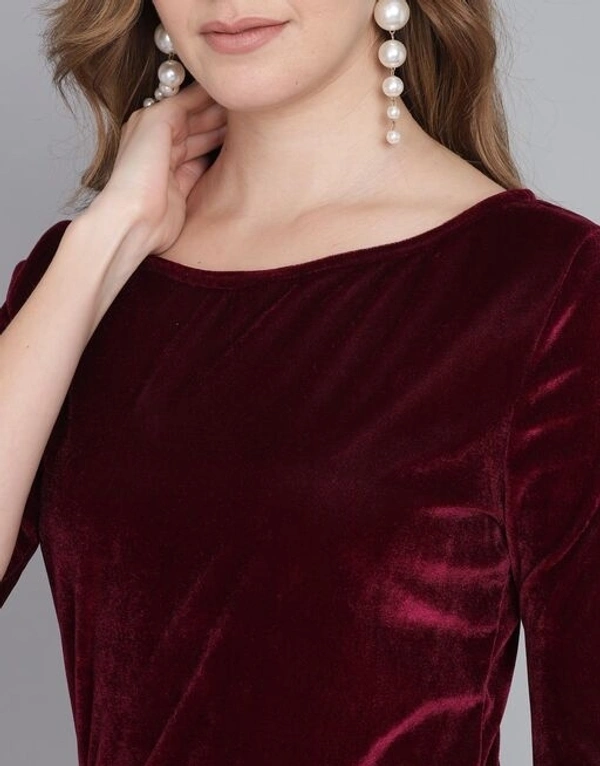 Women Wine Stylish Bodycone Dress - XL