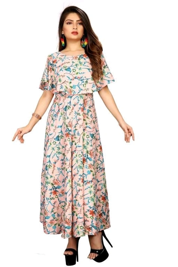 Women's Printed Crepe Dress 3 - M