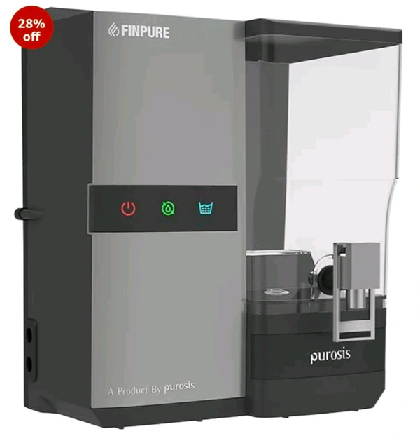 Finepure Ro Water Purifier Finpure Zink Cooper Alkaline Call 7573881001 - Gray
