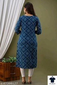 womens embroidery long partywear kurta - M