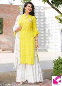 Kurta Sharara Kurta Sets  - M
