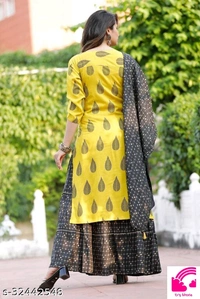 Kurti With Skirt And Duppta  - 6XL