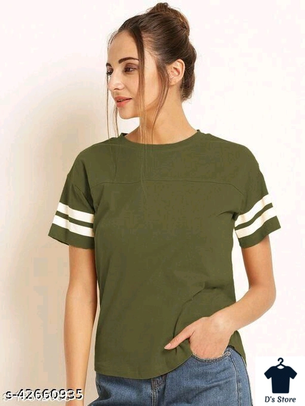 Green Top With White Border - M
