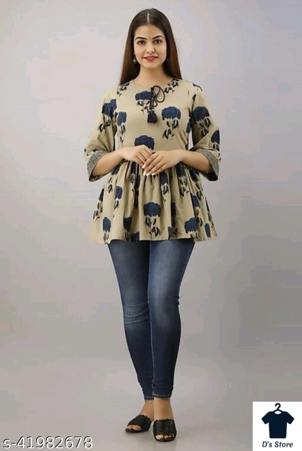 Cotton Grey Top - L