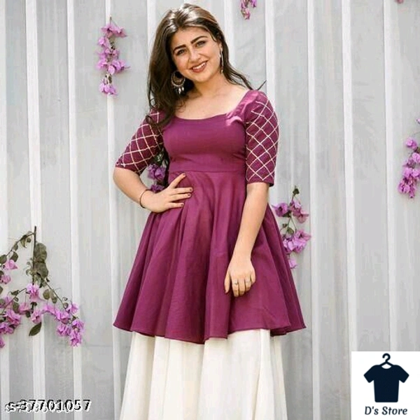 Trendy Fashionable Women Ethnic Kurta Set - L