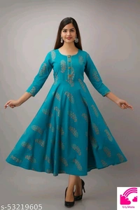 Aqua Buta Kurti  - L