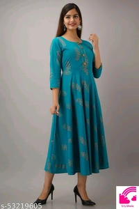 Aqua Buta Kurti  - L
