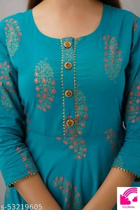 Aqua Buta Kurti  - L
