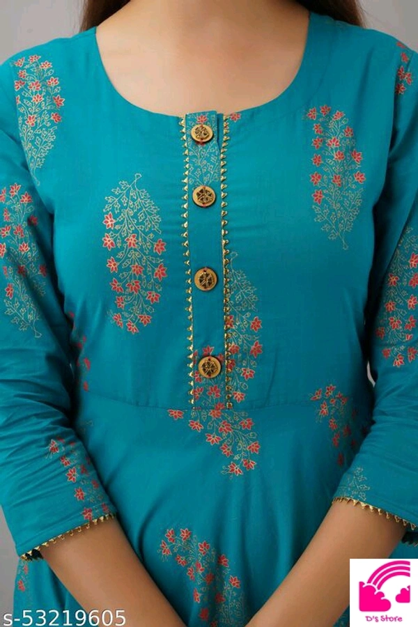 Aqua Buta Kurti  - L