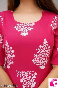 Printed Anarkali Kurti For Women Ethnic Wears Rayon  - Free size 