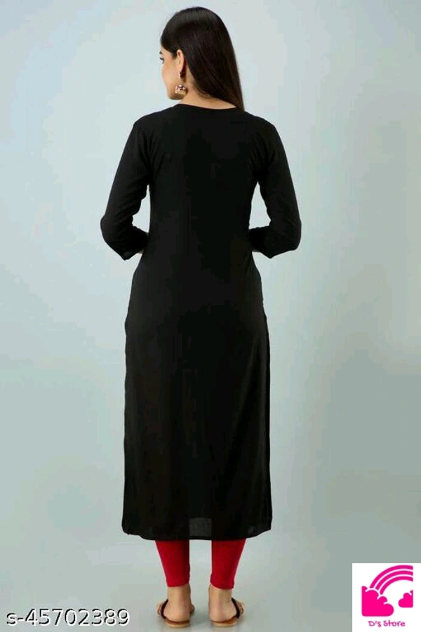 Straight Embroided Kruta For Women  - L