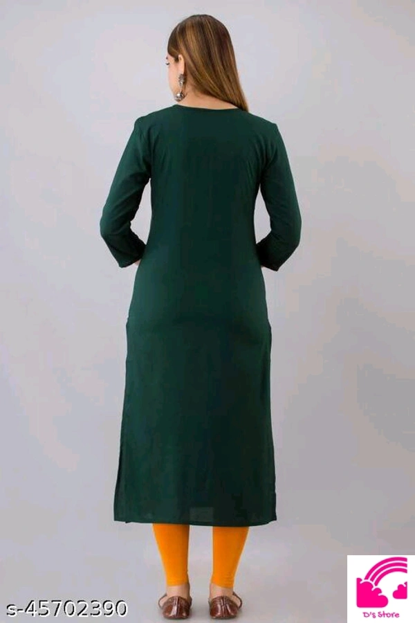 Straight Embroided Kurta For Women  - S