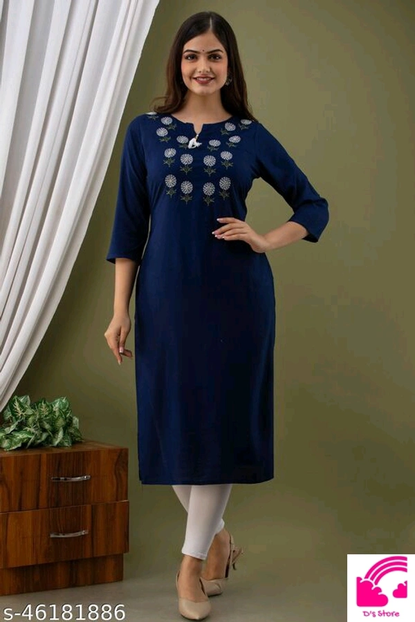 Women's Embroidery Long Partywear Kurtis  - XXL