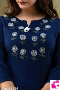 Women's Embroidery Long Partywear Kurtis  - XXL