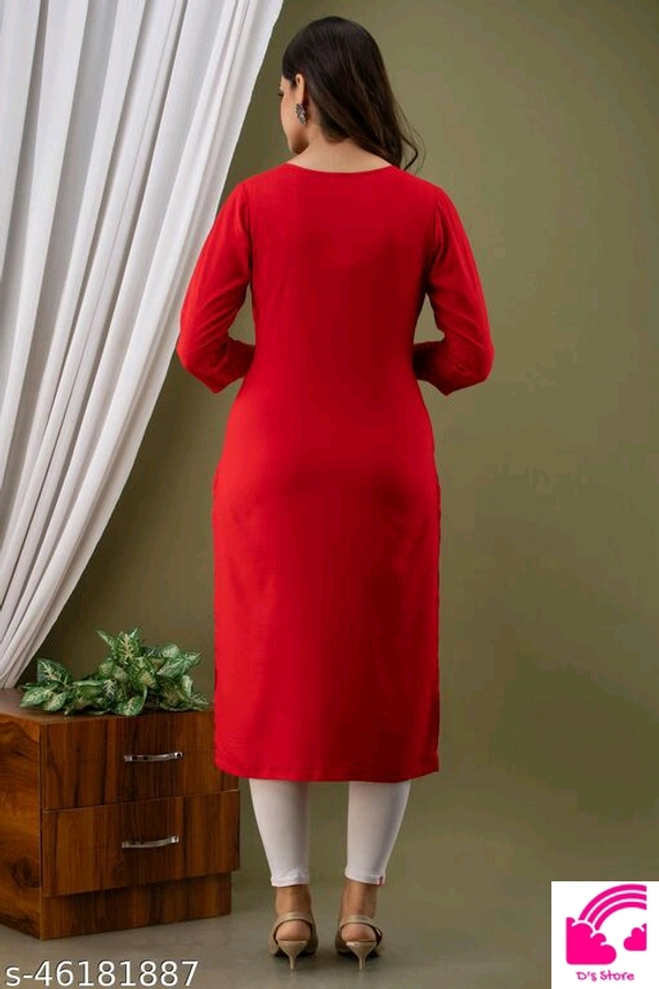 Women's Embroidery Long Partywear Kurtis  - L